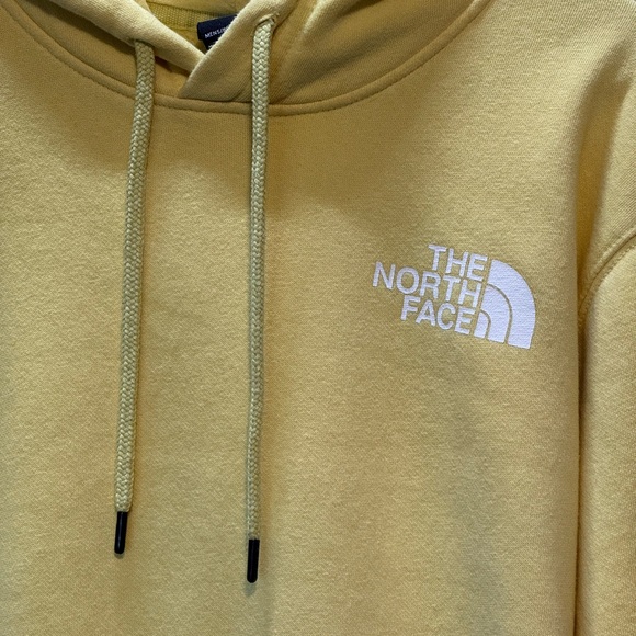 North Face Hoodie Men's Large Box NSE Pullover Yellow Black Box Outdoors Hiking - Picture 5 of 14
